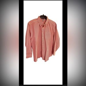 LL Bean Dress Shirt Mens Extra Large Button Down Pink Long Sleeve